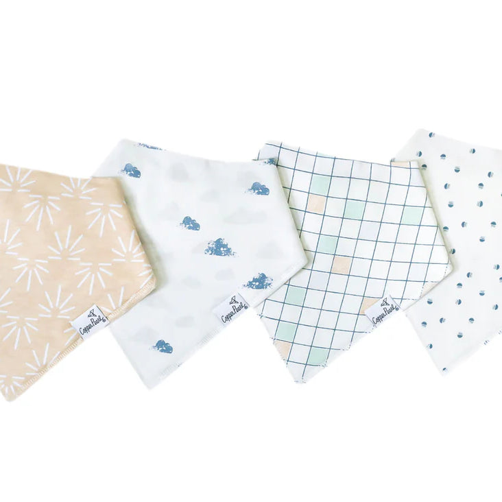 Copper Pearl Bandana Bib 4-Pack Set
