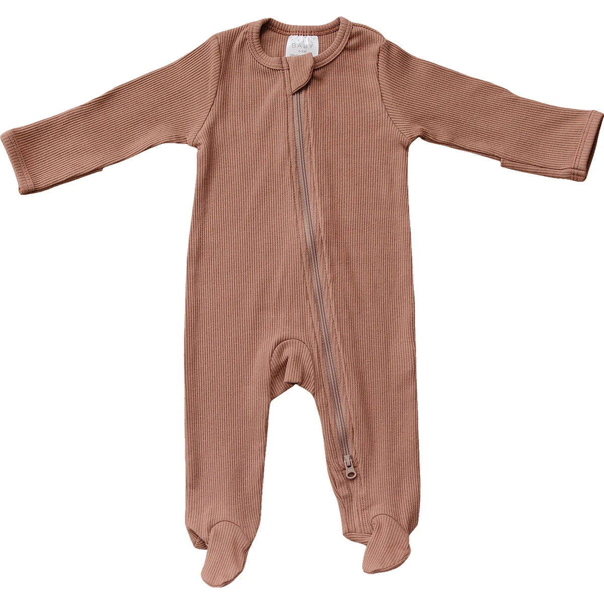 Mebie Baby Organic Ribbed Zipper Sleeper