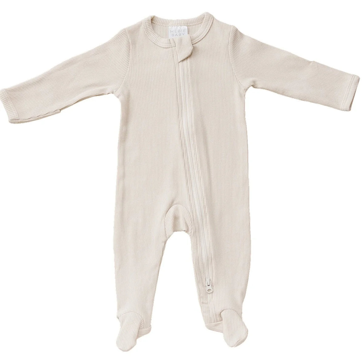 Mebie Baby Organic Ribbed Zipper Sleeper