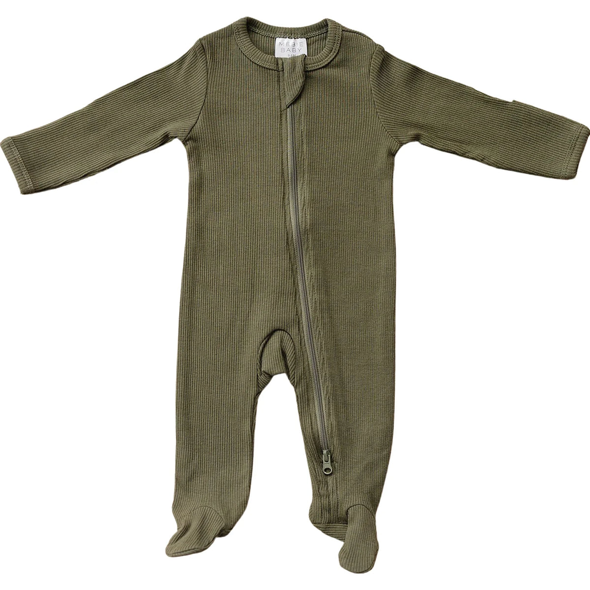 Mebie Baby Organic Ribbed Zipper Sleeper