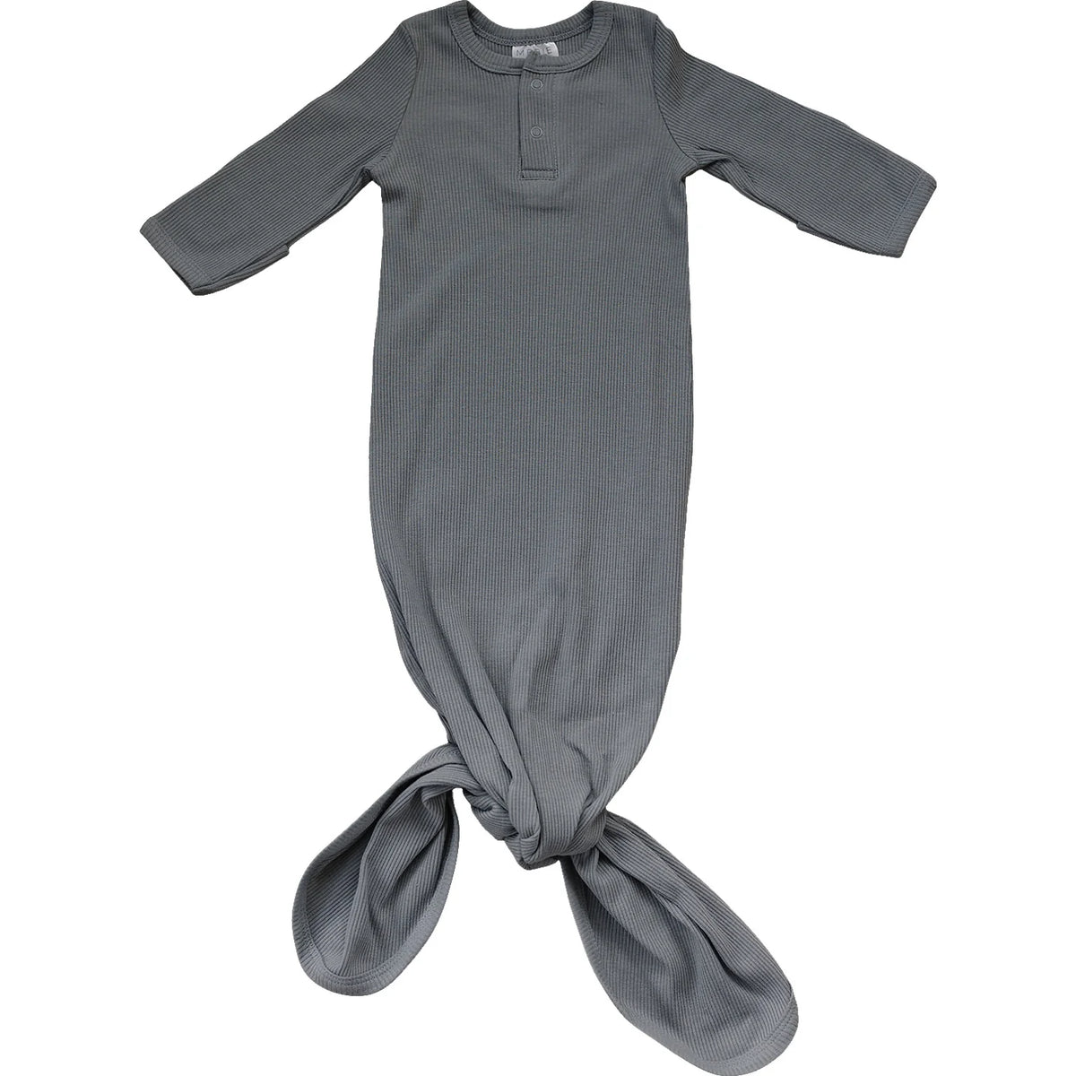 Mebie Baby Organic Ribbed Knotted Gown