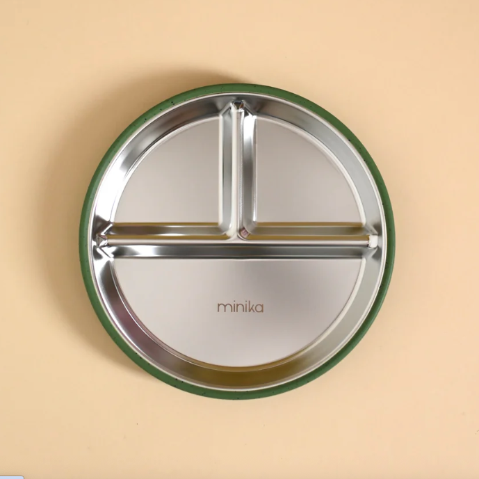Minika Stainless & Silicone Suction Plate