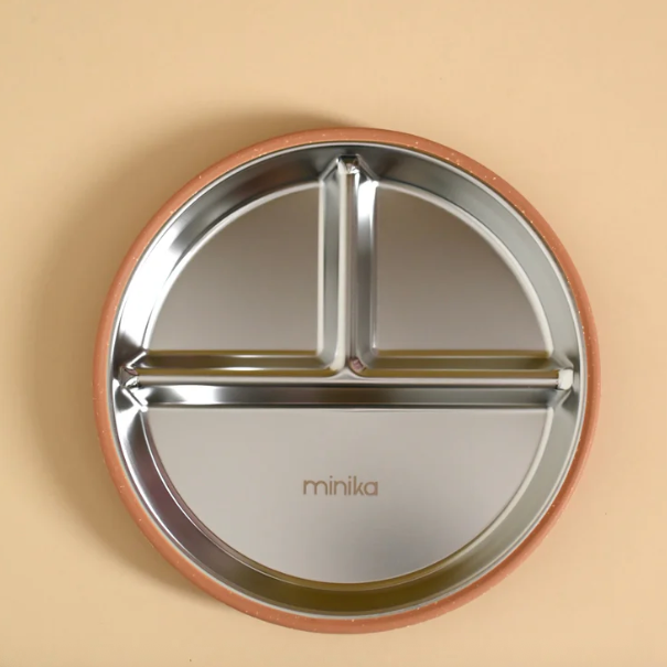 Minika Stainless & Silicone Suction Plate