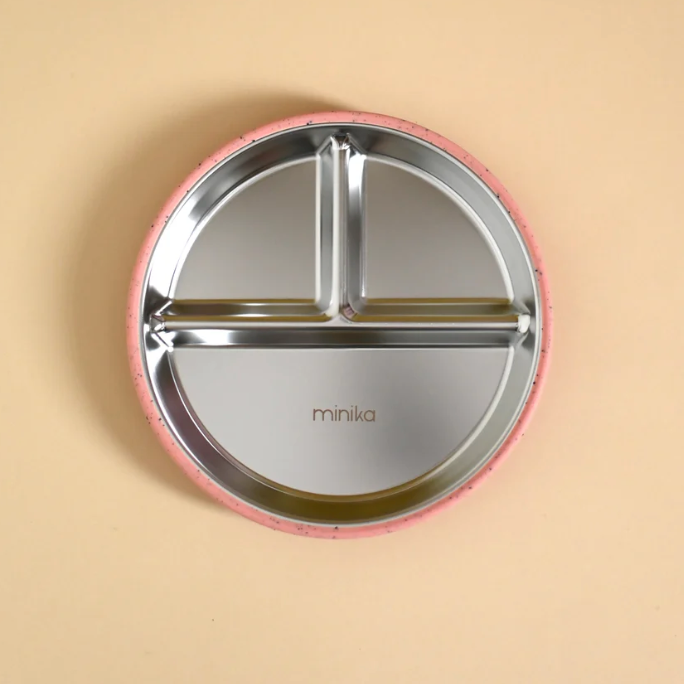 Minika Stainless & Silicone Suction Plate