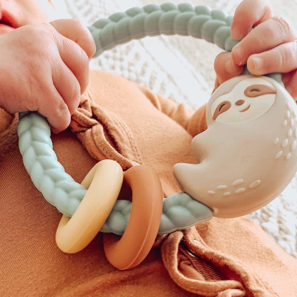 Itzy Ritzy Ritzy Rattle Silicone Teether Rattles - Baby Laurel & Co.