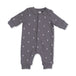 Angel Dear French Terry Baseball Collar Button Up Romper