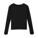 Creamie Ribbed Tencel Long Sleeve Tee