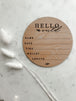 Wild Daisy Hello World Birth Announcement Discs
