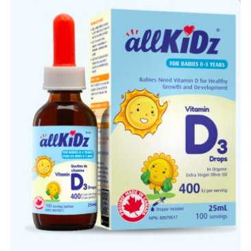 allKiDz Vitamin D3 Drops - Baby Laurel & Co.