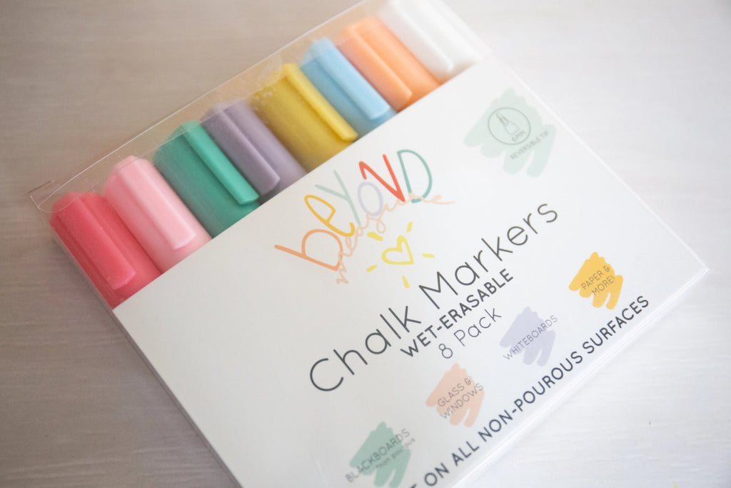 Beyond Measure Boards 8 Pack Wet Erase Chalk Markers - Baby Laurel & Co.