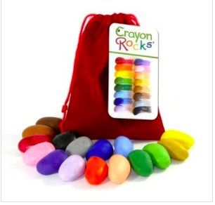 Crayon Rocks - 16 Colors in a Red Velvet Bag - Baby Laurel & Co.