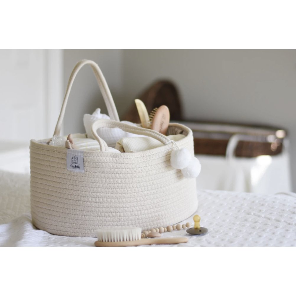 Fephas Cotton Rope Diaper Caddy - Baby Laurel & Co.