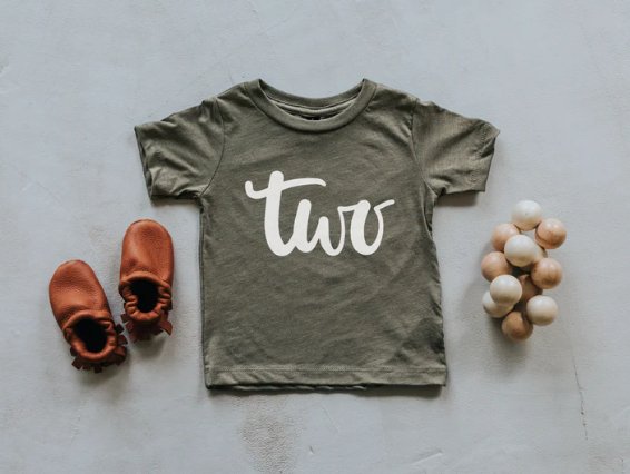 Gladfolk "Two" Organic Cotton Birthday Tee - Baby Laurel & Co.