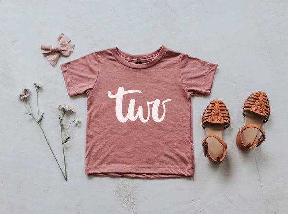 Gladfolk "Two" Organic Cotton Birthday Tee - Baby Laurel & Co.
