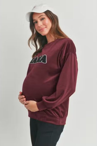 Hello Miz Velvet Maternity Mama Sweatshirt - Baby Laurel & Co.