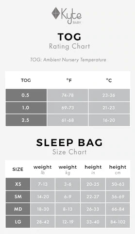 Kyte Baby Sleep Bag 0.5 Tog - Baby Laurel & Co.