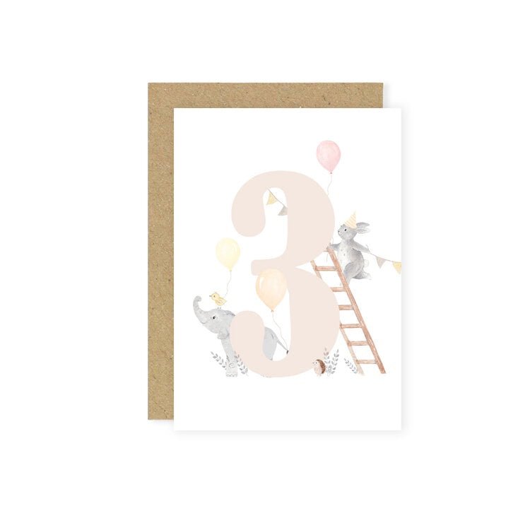 Little Roglets 3rd Birthday Card - Baby Laurel & Co.