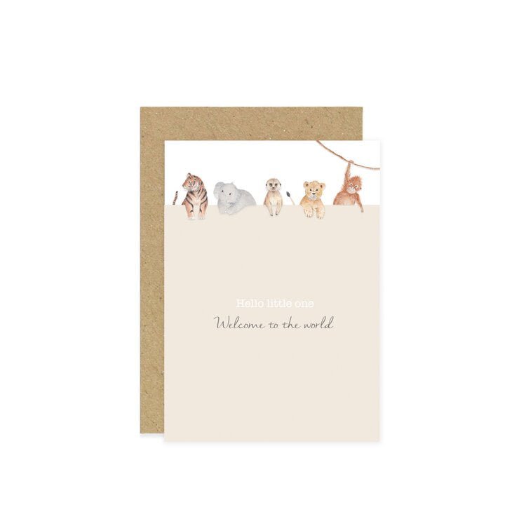 Little Roglets Welcome To The World Card - Safari - Baby Laurel & Co.