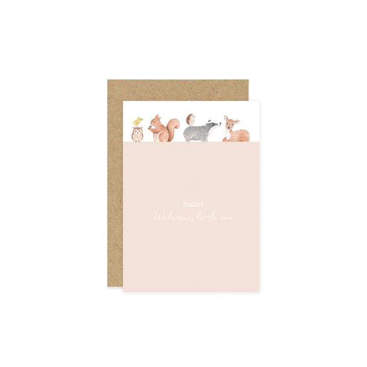 Little Roglets Welcome To The World Card - Woodland - Baby Laurel & Co.