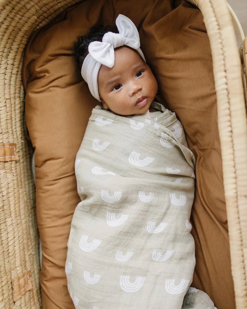 Mebie Baby Muslin Swaddle Blanket - Baby Laurel & Co.
