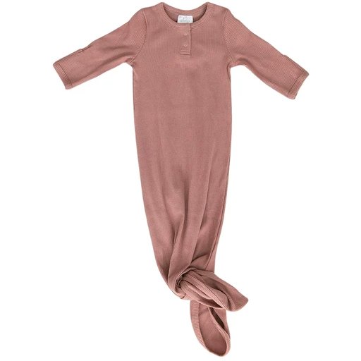 Mebie Baby Ribbed Knotted Gown - Baby Laurel & Co.