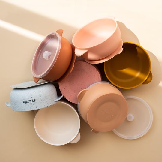 Minika Silicone Bowls with Lids - Baby Laurel & Co.