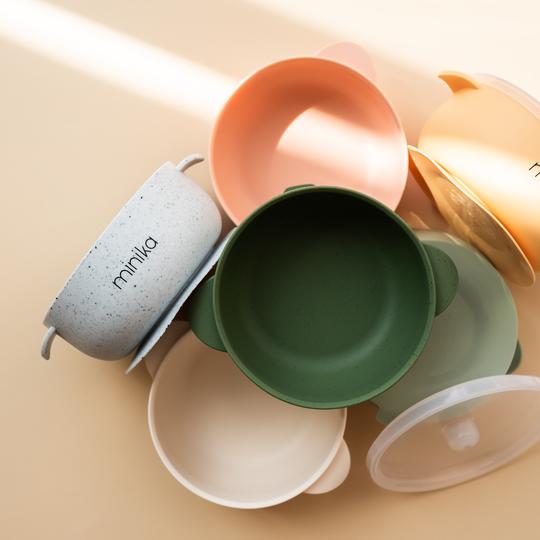 Minika Silicone Bowls with Lids - Baby Laurel & Co.