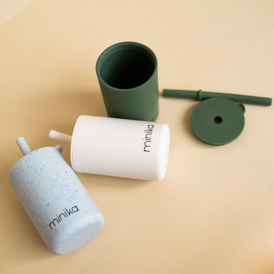 Minika Silicone Cups with Straw and Lid - Baby Laurel & Co.