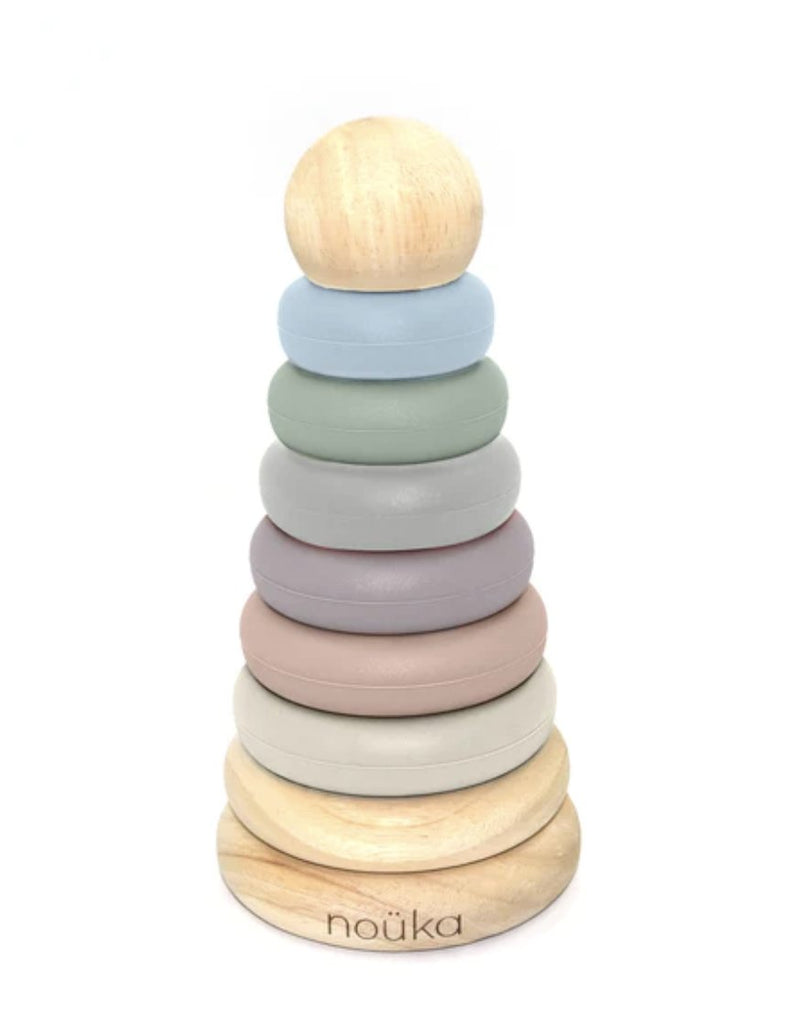 Noüka Wood & Silicone Stacker Tower - Baby Laurel & Co.