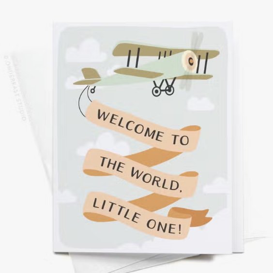 Onderkast Studio Welcome To the World, Little One! Greeting Card - Baby Laurel & Co.