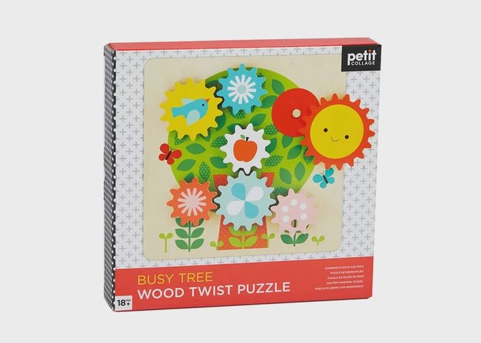 Petit Collage Wooden Twist Puzzle - Baby Laurel & Co.